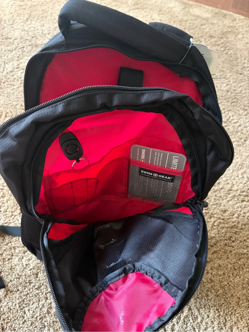 NWT Swiss Gear Backpack in Black and Red